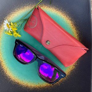 RAY-BAN Wayfarer Sunglasses w/pink lenses LIKE NEW